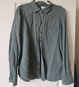 J CREW FACTORY guaze long sleeve button medium